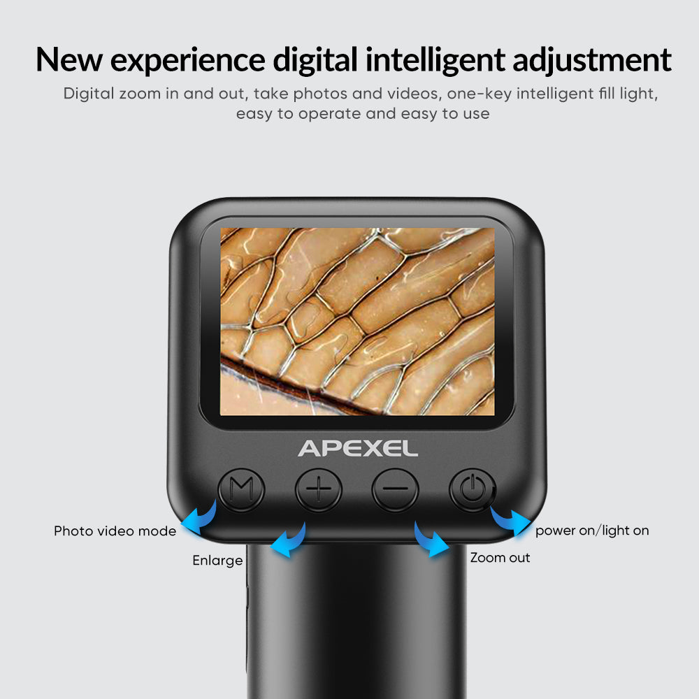 APEXEL MS008 Handheld Portable Digital Microscope Electronic Magnifier Camera with HD 2-Inch Screen APEXEL MS008 Handheld Portable Digital Microscope Electronic Magnifier Camera with HD 2-Inch Screen